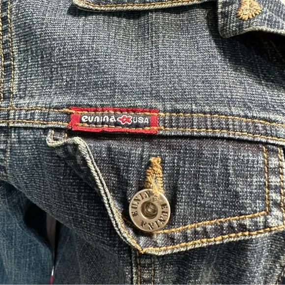 Eunina women's size medium denim jacket coat - Picture 6 of 6